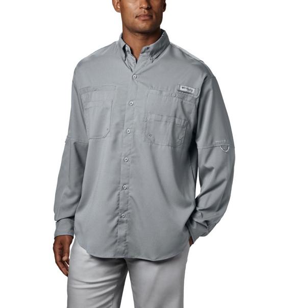 Columbia PFG Tamiami II Fishing Shirts Grey For Men's NZ82097 New Zealand